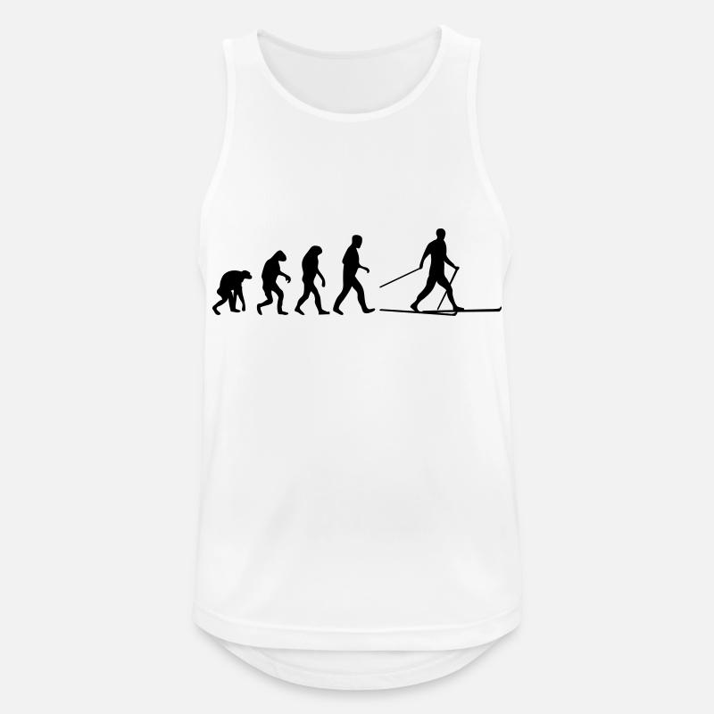 ski langlauf evolution - Männer Tank Top atmungsaktiv - Weiß