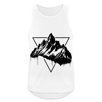 Berge Symbol Silhouette Natur - Männer Tank Top atmungsaktiv - Weiß - Vorne - Nick (188cm)