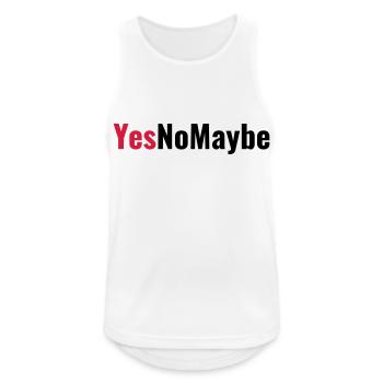 Yes No Maybe Engagement Proposal - Men's Breathable Tank Top - white - Front - Nick (188cm)