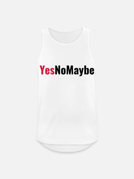 Yes No Maybe Engagement Proposal - Men's Breathable Tank Top - white