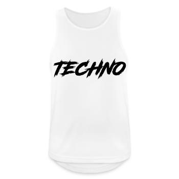 Tenue Techno Festival Raver - Débardeur respirant Homme - blanc - Devant - Nick (188cm)