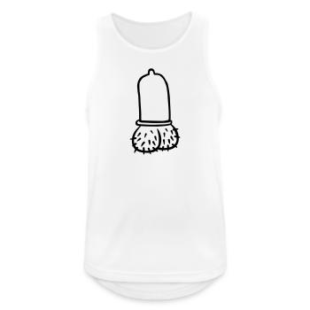 penis - Men's Breathable Tank Top - white - Front - Nick (188cm)