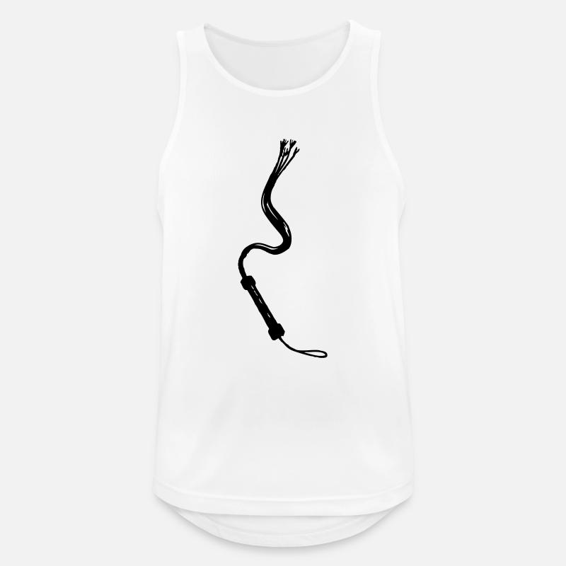 Peitsche - Männer Tank Top atmungsaktiv - Weiß