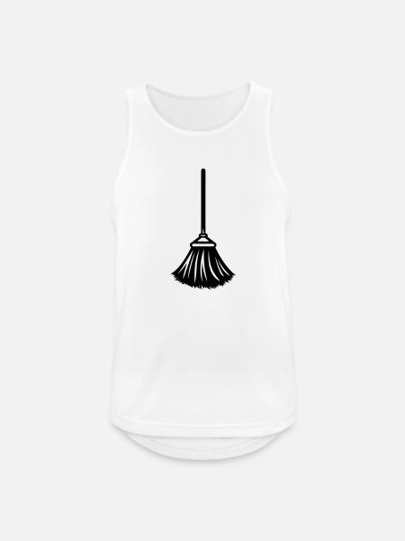 Besen - Männer Tank Top atmungsaktiv - Weiß