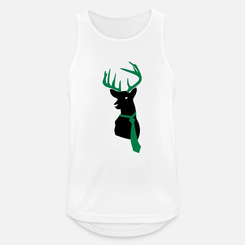 hirsch mit krawatte - Männer Tank Top atmungsaktiv - Weiß