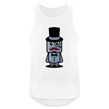 Gentleman Robot - Débardeur respirant Homme - blanc - Devant - Nick (188cm)