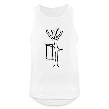 Baum Schaukel - Männer Tank Top atmungsaktiv - Weiß - Vorne - Nick (188cm)