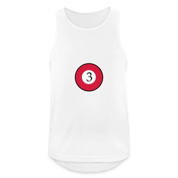Billard - Männer Tank Top atmungsaktiv - Weiß - Vorne - Nick (188cm)
