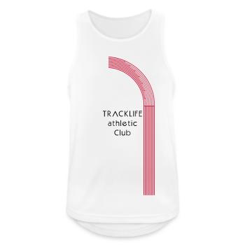 Laufshirt Tracklife athletic club - Débardeur respirant Homme - blanc - Devant - Nick (188cm)