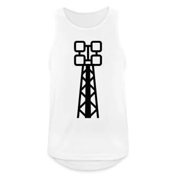 Flutlicht Stadion Mast Fußball Vektor - Männer Tank Top atmungsaktiv - Weiß - Vorne - Nick (188cm)