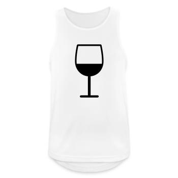 Ein Glas Wein - Männer Tank Top atmungsaktiv - Weiß - Vorne - Nick (188cm)