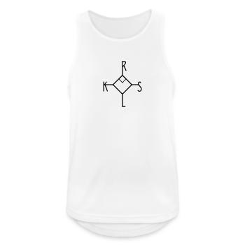 Karolus Magnus - Karl der Große - KaRoLuS - KRLS - Männer Tank Top atmungsaktiv - Weiß - Vorne - Nick (188cm)
