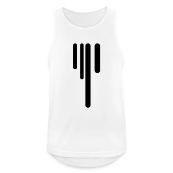 drips - Männer Tank Top atmungsaktiv - Weiß - Vorne - Nick (188cm)