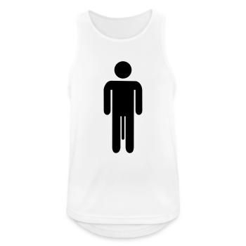 Penis - Débardeur respirant Homme - blanc - Devant - Nick (188cm)