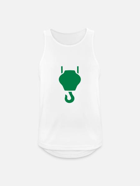 Industriekranhaken Hebehaken oder Hebehaken - Männer Tank Top atmungsaktiv - Weiß