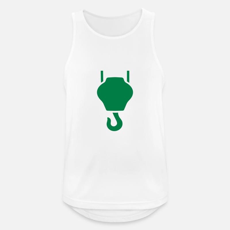 Industriekranhaken Hebehaken oder Hebehaken - Männer Tank Top atmungsaktiv - Weiß