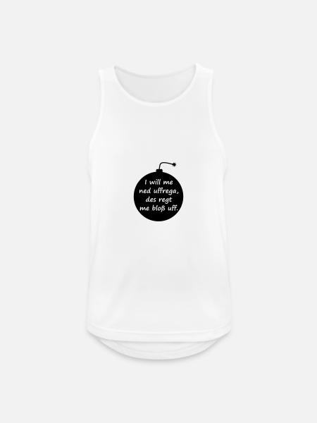 Explode with serenity - Swabian saying - Men's Breathable Tank Top - white
