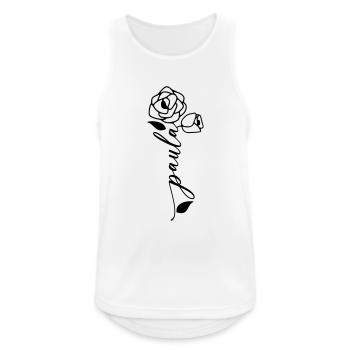 Paula Surname First Name Name Flower - Men's Breathable Tank Top - white - Front - Nick (188cm)