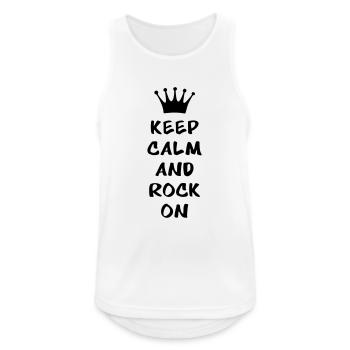 Keep calm and - Männer Tank Top atmungsaktiv - Weiß - Vorne - Nick (188cm)