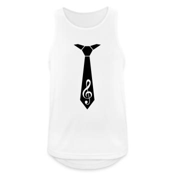 Musik Notenschlüssel Note Krawatte Anlass Stil - Männer Tank Top atmungsaktiv - Weiß - Vorne - Nick (188cm)