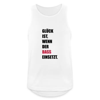 Bass - Männer Tank Top atmungsaktiv - Weiß - Vorne - Nick (188cm)