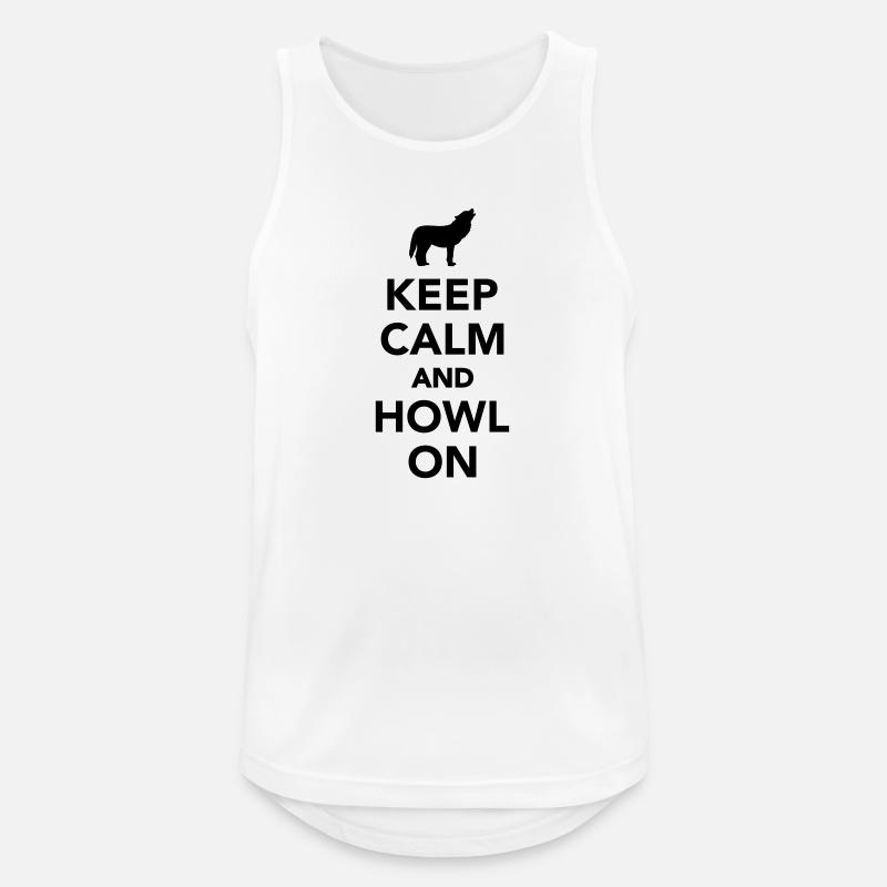 Wolf - Men's Breathable Tank Top - white