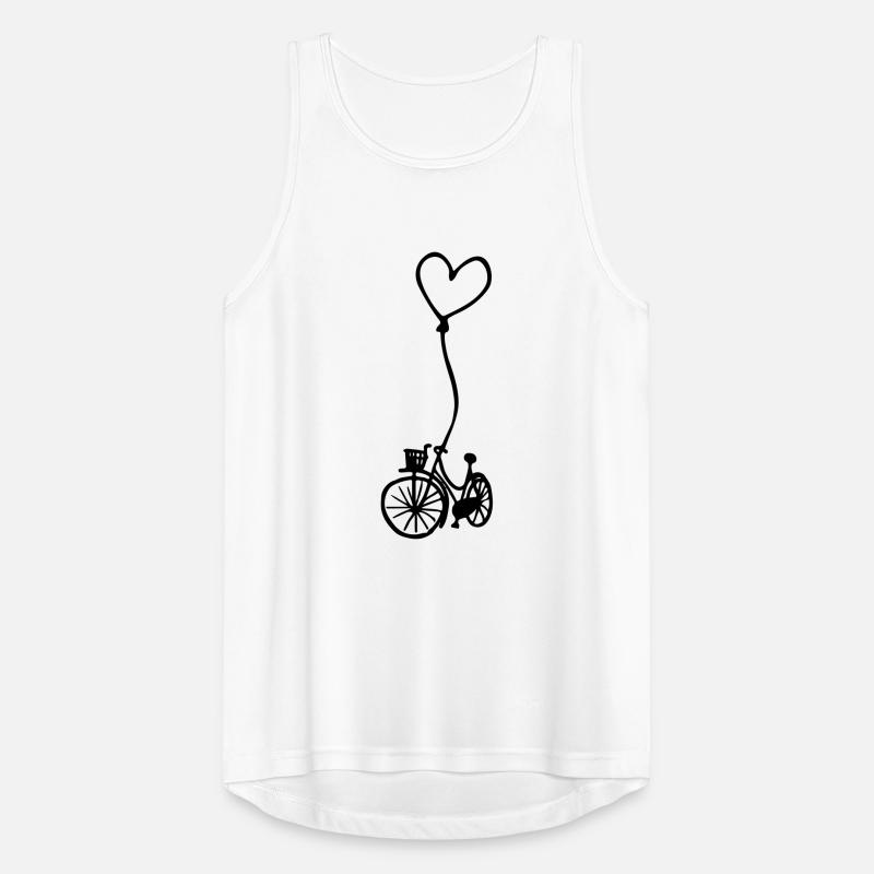 Fahrrad mit Herz am Seil Männer Tank Top atmungsaktiv