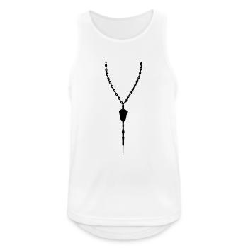 hobby anhaenger dart schmuck halskette halsband pf - Männer Tank Top atmungsaktiv - Weiß - Vorne - Nick (188cm)