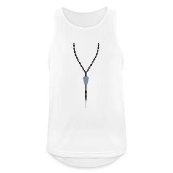 pendentif dart bijoux collier tour de cou flèches d - Débardeur respirant Homme - blanc - Devant - Nick (188cm)
