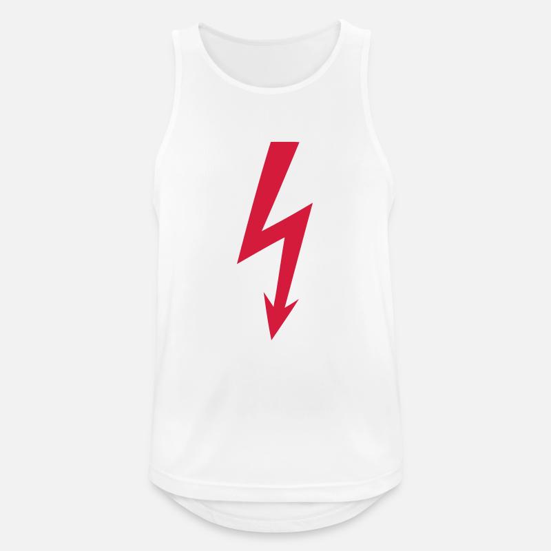 Blitz - Männer Tank Top atmungsaktiv - Weiß
