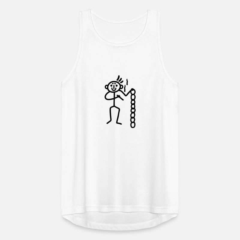 Strichmännchen mit Kette Männer Tank Top atmungsaktiv