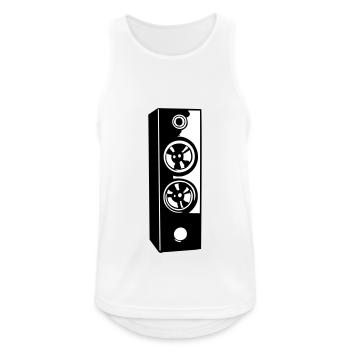 Lautsprecher, Musik Sound System - Männer Tank Top atmungsaktiv - Weiß - Vorne - Nick (188cm)