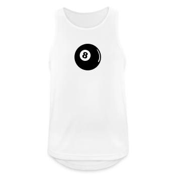 Billard Kugel schwarze 8 Ball Geschenk Pool - Männer Tank Top atmungsaktiv - Weiß - Vorne - Nick (188cm)
