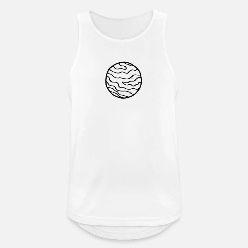 Planet Einfacher Weltraum Doodle - Männer Tank Top atmungsaktiv - Weiß