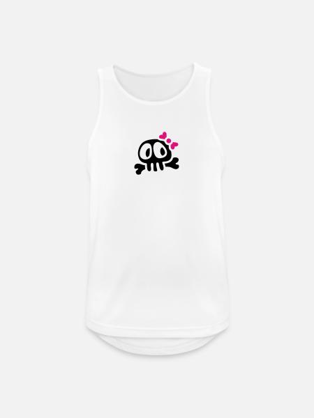 lady skull - Männer Tank Top atmungsaktiv - Weiß