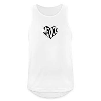Mexico Heart Design - Débardeur respirant Homme - blanc - Devant - Nick (188cm)