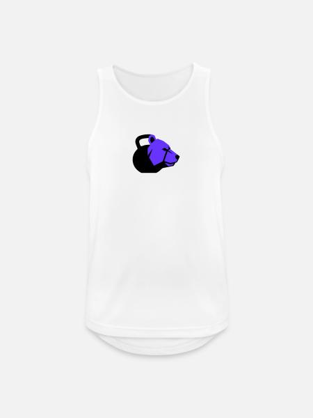 Kettlebell Bear Bear Dynamic Fitness - Men's Breathable Tank Top - white