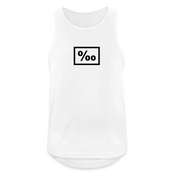 Promille Chapter Element 1C (JGA MC-Rocker-Style) - Männer Tank Top atmungsaktiv - Weiß - Vorne - Nick (188cm)