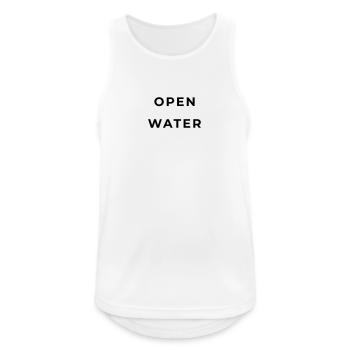 OFFENES WASSER - Männer Tank Top atmungsaktiv - Weiß - Vorne - Nick (188cm)