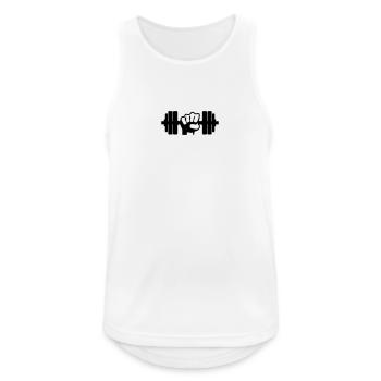 Gewicht Hantel - Männer Tank Top atmungsaktiv - Weiß - Vorne - Nick (188cm)
