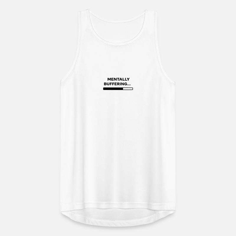 MENTALLY BUFFERING... | Minimal Loading Bar Design Men's Breathable Tank Top