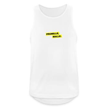 Promille, Malle - Männer Tank Top atmungsaktiv - Weiß - Vorne - Nick (188cm)