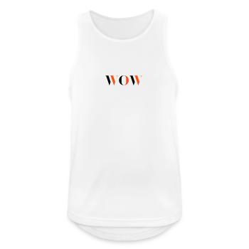 WOW tri-colour - Men's Breathable Tank Top - white - Front - Nick (188cm)