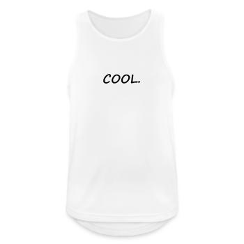 COOL - Männer Tank Top atmungsaktiv - Weiß - Vorne - Nick (188cm)