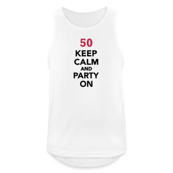 50th birthday - Men's Breathable Tank Top - white - Front - Nick (188cm)
