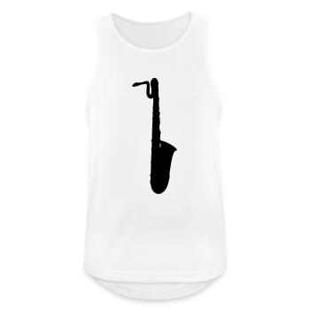 saxophone saxo baryton - Débardeur respirant Homme - blanc - Devant - Nick (188cm)