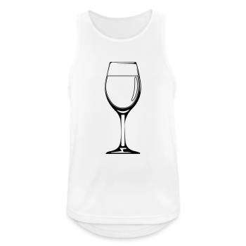wein weinglas - Männer Tank Top atmungsaktiv - Weiß - Vorne - Nick (188cm)