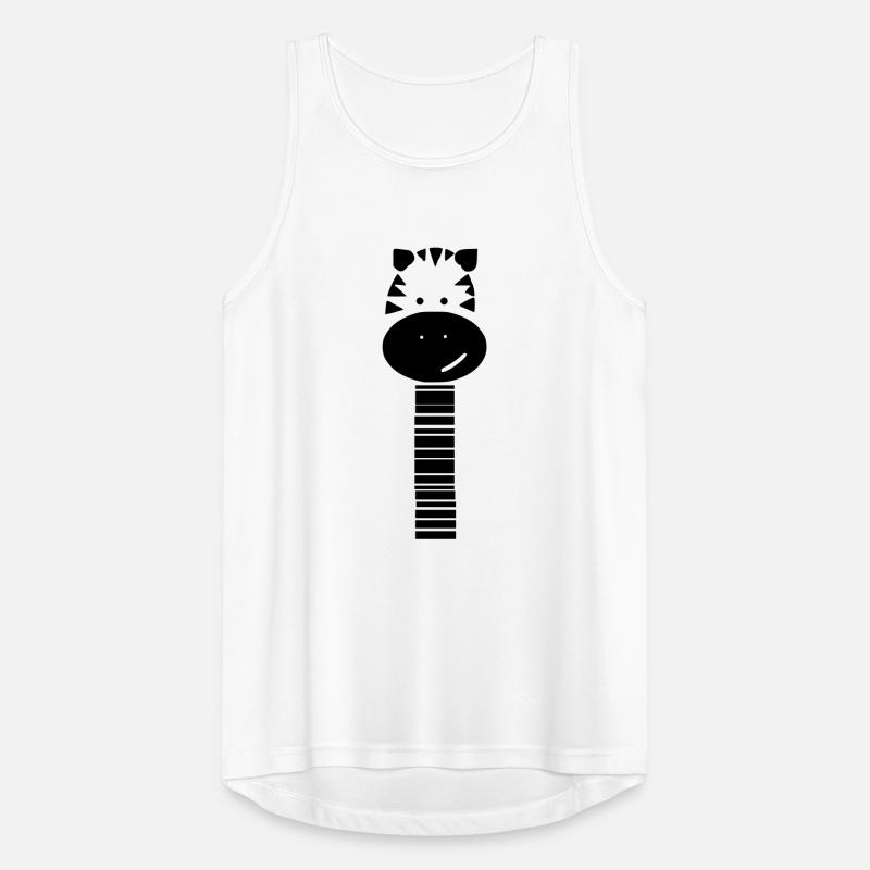 cute zebra with a long neck Men's Breathable Tank Top