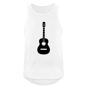 Gitarre - Männer Tank Top atmungsaktiv - Weiß - Vorne - Nick (188cm)