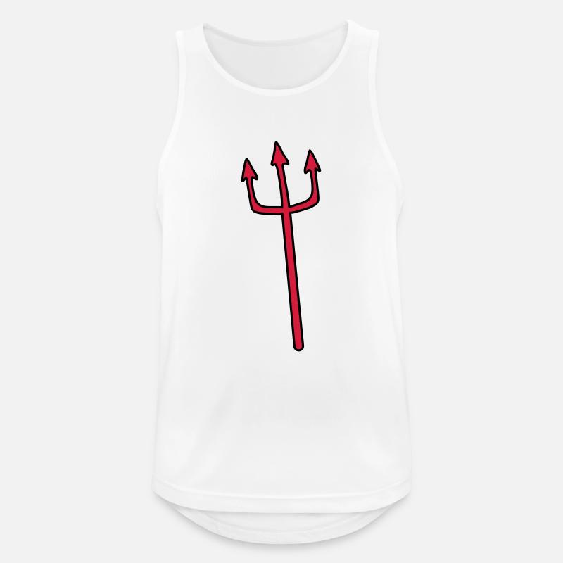 Devil Trident weapon lancing - Men's Breathable Tank Top - white